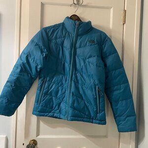 The North Face Teal Blue Puffer Down Jacket Women's Medium